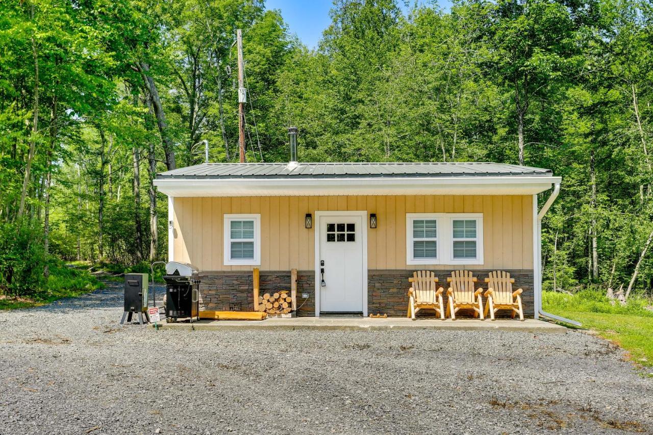 Secluded Poconos Cabin With Fire Pit On 75 Acres! إيست سترودسبورغ المظهر الخارجي الصورة